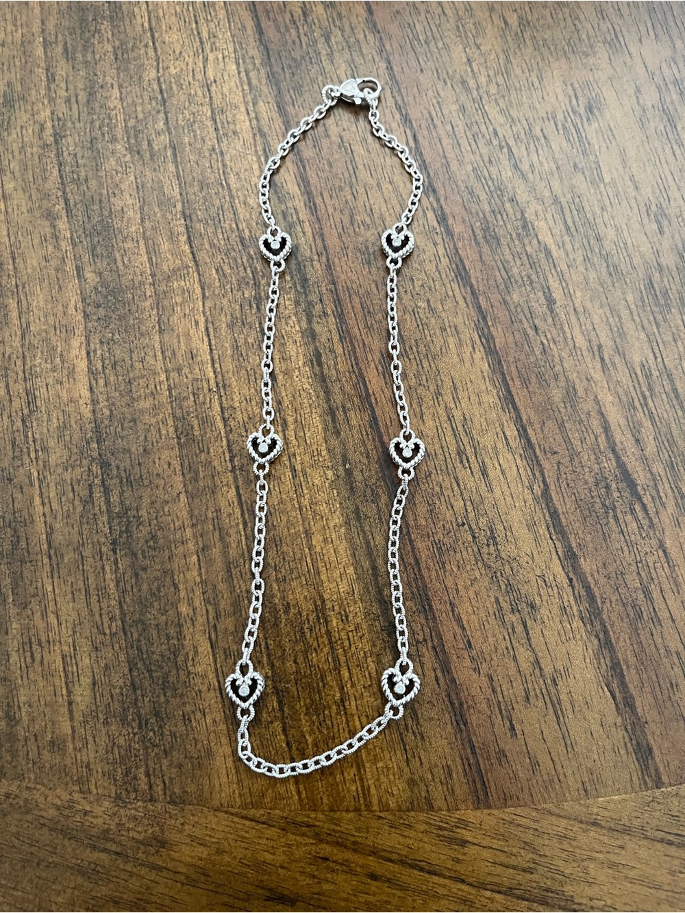 Judith Ripka Silver Heart Link Necklace